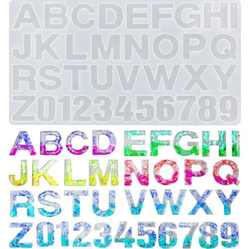 Letter A To Z Mold Alphabet & Number Silicone Molds Epoxy Resin Molds for DIY Jewelry Making Findings Supplies Accessories