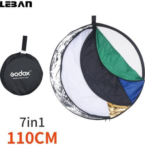 Godox 43'' 110cm 7 in 1 Photography Background Reflector Board Portable Collapsible Lighting Diffuser Round Reflector