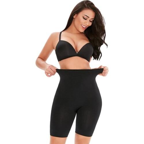 Minifaceminigirl Women Cool Comfort High Waisted Body Shaper Shorts Thigh Slimmer Shapewear