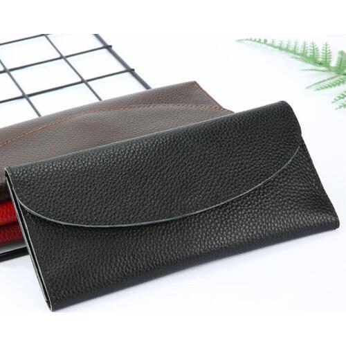 Men Wallets Classic Design Cow Leather Long Style Card Holder Male Purse Quality Buckle Large Capacity Brand Clutch For Women