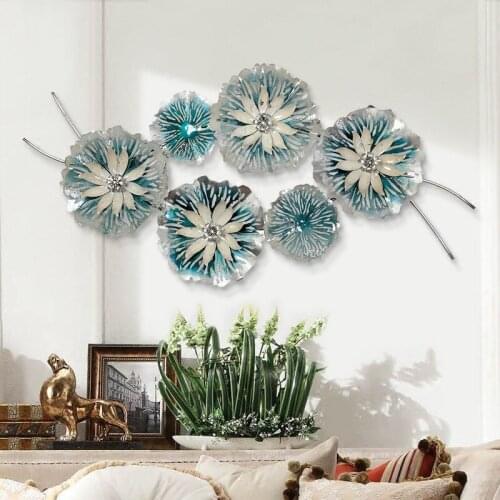 Wrought Iron Flower Wall Decoration American Style Three-dimensional Wall Pastoral Decoration Creative Wall Decoration Pendant