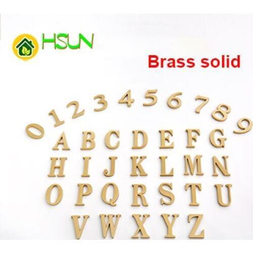 Brass House Numbers Letters Pure Copper Villa Hotel Room Number Digital Company Dormitory Home Without Punching