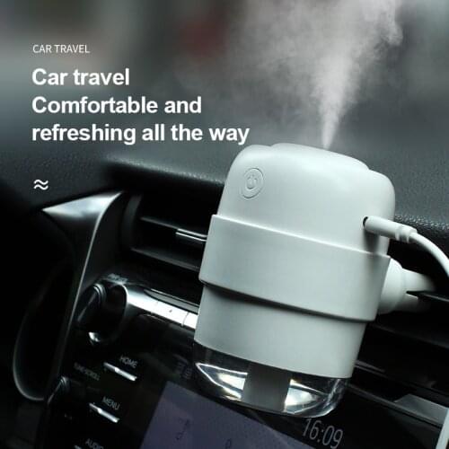 Mini Home Car Humidifier USB Portable Office Desktop Air Atomizing Diffuser Moisturizing Silent With LED Night Light