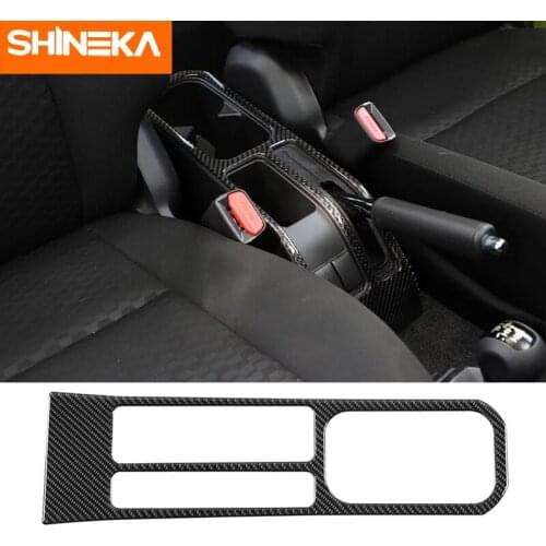 SHINEKA Interior Moulding for Suzuki Jimny JB74 2019+ Car Accessories Hand Brake Cup Holder Decorative Stickers Car Styling