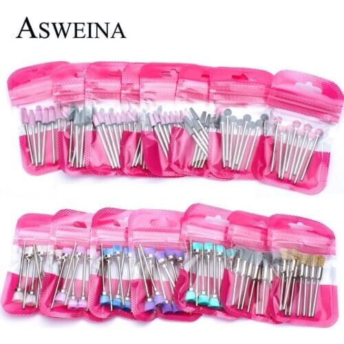 8pcs Milling Cutters Caremic Diamond Nail Drill Bit Set Rotery Electric Bits For Manicure Files Nail Tools Accessories