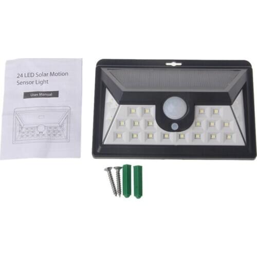 Solar energy wall lamp human body infrared induction 24led triangle lamp courtyard new three wall lamp home outdoor