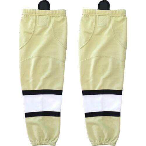 COLDINDOOR 100% Polyester beige Ice Hockey Socks Cheap Shin Guards W048