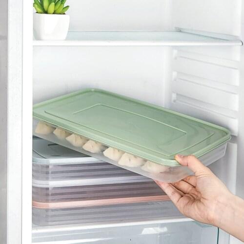 Wonderlife Single Layer Dumpling Boxes Storage Tray Food Container Box For Keep Fresh Refrigerator Frozen Dumplings Storage Box
