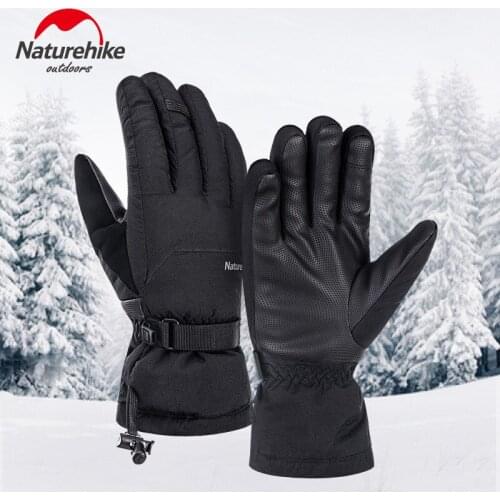 Naturehike 75% White Duck Down Waterproof Keep Warm Down Soft Shell Ski Glove Also For Cycling Skiing Thickening Non-slip Glove