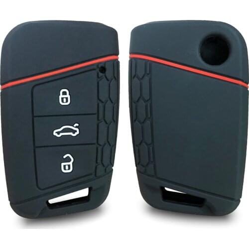 Soft TPU Protection Remote Key Car Case Cover For Skoda Kodiaq Superb A7 For Volkwagen Passat B8 VW Golf Gte Car Keychain Skin