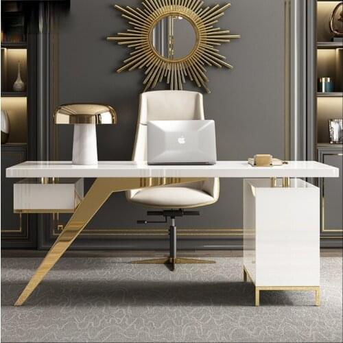 Desk white paint desk computer desk chair rock desk