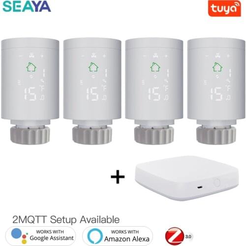 SEAYA Tuya ZigBee3.0 Smart Radiator Actuator Programmable Thermostatic Radiator Valve Temperature Controller