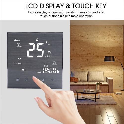 WiFi Smart Thermostat for Water/Gas Boiler Digital LCD Temperature Controller Voice Control Works with Amazon Echo/Google Home