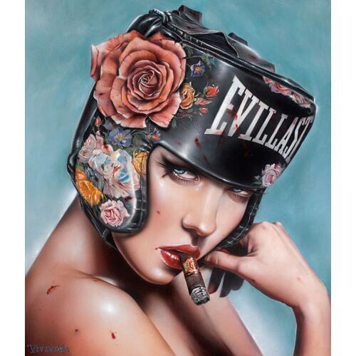 High quality Oil painting Canvas Reproductions UNDEFEATED TH by Brian M.Viveros Painting hand painted