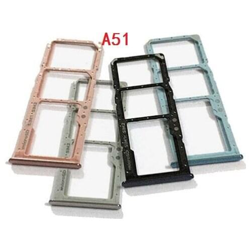10pcs For Samsung Galaxy A31 A51 A515 A515F A71 A715 A715F 2020 Sim Card Reader Holder Dual Sim Card Tray Holder Slot Adapter