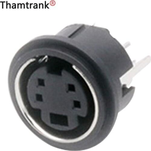 10PCS Mini DIN 4Pins PS2 Jacks DIN S Terminal Connectors PS2 8P Socket 180Degree