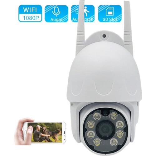 Wifi IP Camera 1080P Outdoor Security CCTV Camera AI Human Detect Auto Tracking P2P Wireless Camera Audio Color Night Vision
