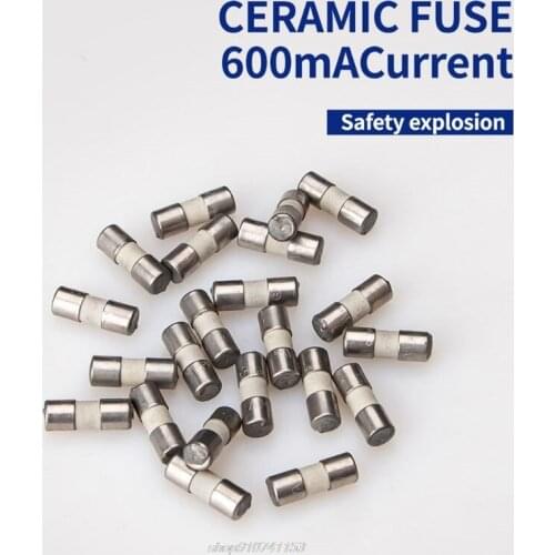 20pcs/10pcs Ceramic Fuse For Multimeter Instrument 600mA 10A Ceramic British Plug Fuse JY09 21 Dropshipping