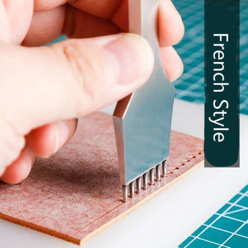 3/4/5/6mm leather Spacing Punch Stainless steel Sewing DIY Leather Craft Tools Circular 2/5/7 Prong Hole Cutter