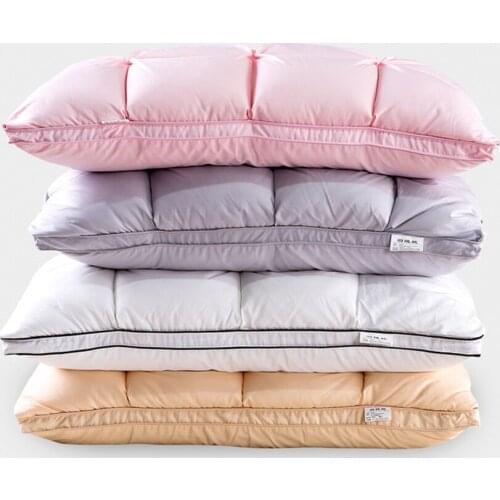 48*74cm Luxury 3D Style Bread Goose Down and Feather Adult Orthopedic Neck Pillow 100% Cotton Bedding Pillows Natural Filling