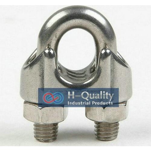 50PCS/Lot Rigging Hardwares M8 Stainless Steel 316 DIN741 Wire Rope Clip(304 material, m2-m24 sizes available)