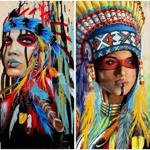 5D DIY Diamond Painting indian woman 3D Full Square/Round diamond Embroidery Mosaic needlework Kits Cross Stitch Home Decor Gift