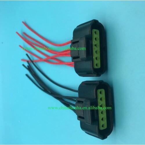 Free shipping 2/5/10/20 pcs 6 way Fuel Pump Sending Connector Accessories Wire Harness