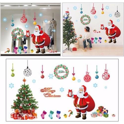 Large Removable Christmas Wall stickers Window Decal Mural Vinyl Home Decor