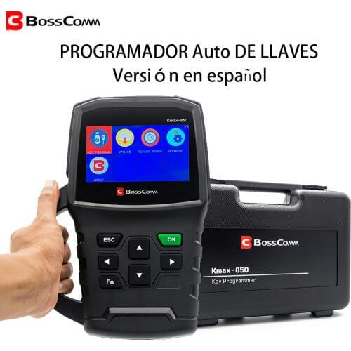 BOSSCOMM KMAX-850 Auto Car Key Programmer Automotivo OBD2 Spanish-language Version Car-Programmer for Locksmith Pin Code Reader