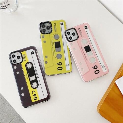 New hot Vintage magnetic tape Phone Case For iphone 11 Pro Max 7 8 plus Back Cover For iphone X XR XS Max silicone Case Funda