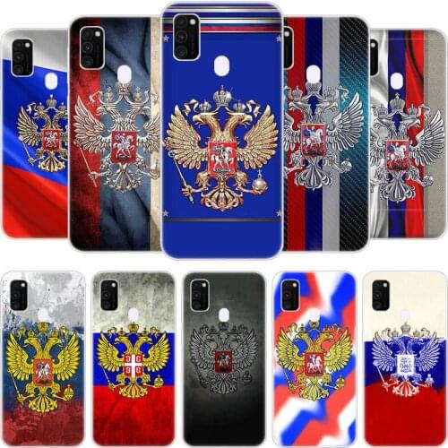 Russia Flag Emblem Case for Samsung Galaxy F41 M01 Core M02S M12 M21S M30S M31S M42 M51 M62 A6 A7 A8 Plus 2018 Silicone Cover