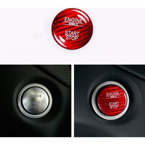 For Mercedes Benz GLE ML Class W166 250 300 320 GLE350 400 ML450 550 63 S Carbon Fiber Start Stop Engine Button Trim Sticker