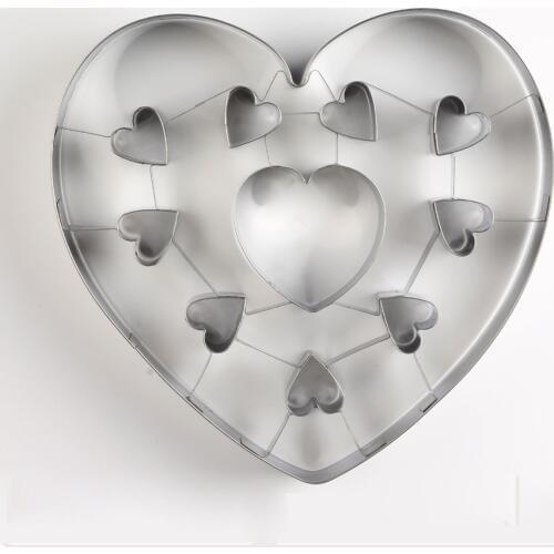 Cookie Cutter Stainless Steel Biscuit Die Diy Baking Tool For Large Heart shaped Dies Metal Cookie Stamp Confeitaria