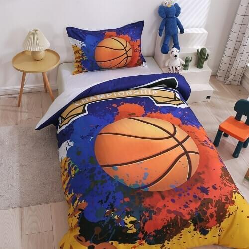 Fire Basketball Bedding Set Singel King Size Sport Flame Duvet Cover for Kids Boys 3D Quilt Bed Set Nordic Comforter Covers Home
