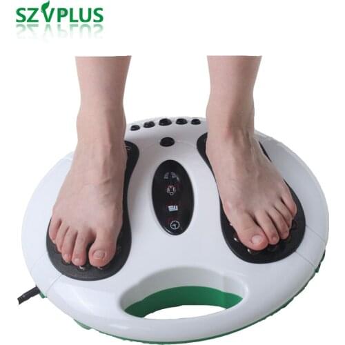 Heating meridian foot massager EMS Belt TEN circulation booster low frequency pulse Tourmaline reflexology spa