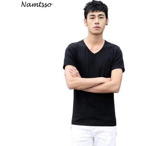 Мужские однотонные футболки Namtsso China At AliExpress