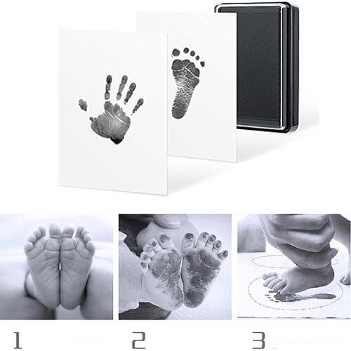 Baby Care Non-Toxic Handprint Kit Imprint Footprint Imprint Baby Souvenirs Newborn Baby Cushion Ink Footprint Infant Toy