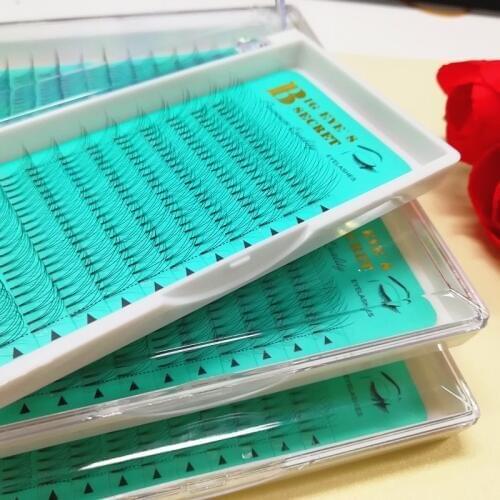 5 trays/lot Professional Russian Premade Volume Eyelash Fans 3D Silk Individual Eyelash short stem Lashes Extension