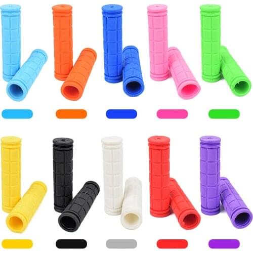 1 pair Rubber Bike Handlebar Grips Cover BMX MTB Mountain Bicycle Handles Anti-skid Bicycles Bar Grips Fixed Gear Parts