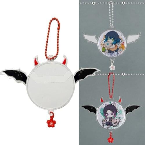Badge Protective Case Black Devil Angel Shape Sakura Cherry Halloween Decoration Clear Badage Out Covering Ita Bag Accessories