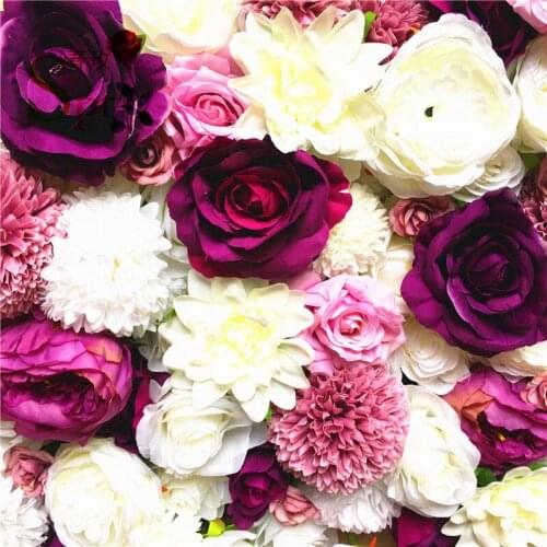SPR low MOQ beautiful wedding decorative backdrop paneis artificial flower wall panel