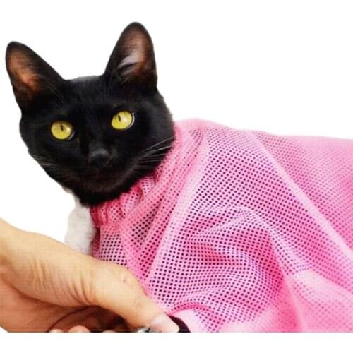 Cat Washing Bag Suitable for Kitty Bathing Cuting Nails Removing Ears Feeding Medicines Giving Injections Add Anti-bite Headgear