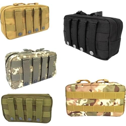 Utility Molle Belt First Aid Pouch Camping Hunting Outdoor Sports Hanging Bag Organizer for Men Women 5 Colors 23x14x7.5cm