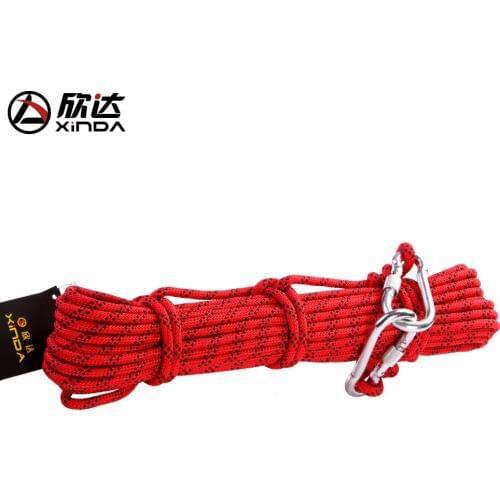 XINDA2017 New 8mm outdoor hiking rope rescue equipment safety rope field survival supplies lifesaving climbing rope 10M