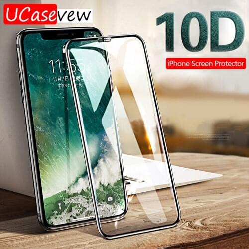 10D Tempered Glass Screen Protector For iPhone 12 12mini 11 Pro Xs Max X XR 7 8 6 Plus Tempered Screen Protector Full Glue Cover