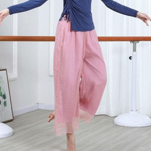 2021 New CM027 Female Latin Dance Pants Yarn Layer Design Women Dancing Suit for Ballroom Belly Dancing Performamnce