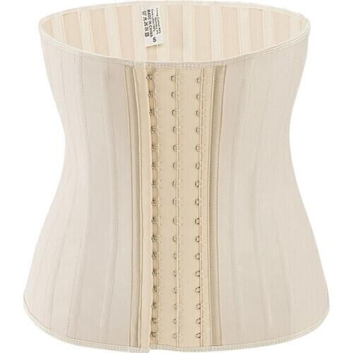 Womens Waist Trainer Newe Arrived 25 Steel Boned Black Latex Underbust Corset Training Cincher Shaper