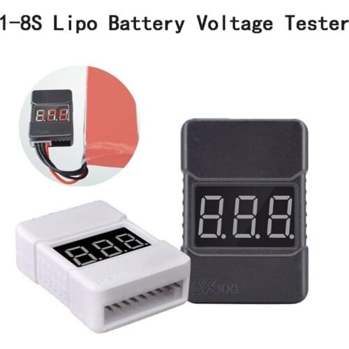 1-8S Lipo Battery Voltage Tester/ Low Voltage Buzzer Alarm/ Battery Voltage Checker with Dual Speakers