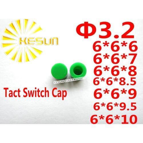 1000PCS GREEN Cap For 6X6 Tact Switch Push button Switch Micro Switch