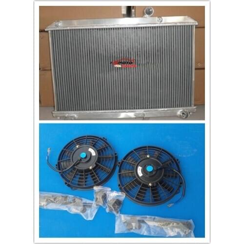 Full Aluminum Racing Radiator + FAN For Mazda RX-8 RX8 SE17 1.3L Manual 2003-2012 05 06 07 08 11 10 09 04 03 12
